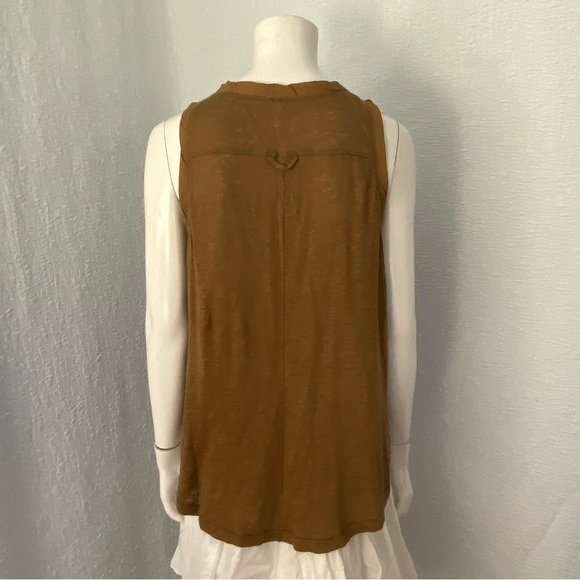 Free People NWOT Linen Tank Travelers Tank Moss - Picture 8 of 14